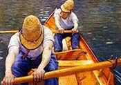Oarsmen Rowing on the Yerres